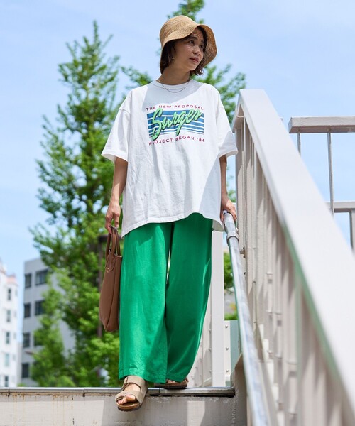 FREAK'S STORE（フリークスストア）の「Surgesカラーロゴ半袖Tシャツ（Tシャツ/カットソー・レディース・オフホワイト/杢グレー/ブラック・ﾌﾘ-）」の10枚目の写真