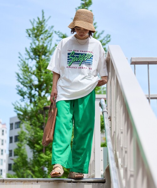 FREAK'S STORE（フリークスストア）の「Surgesカラーロゴ半袖Tシャツ（Tシャツ/カットソー・レディース・オフホワイト/杢グレー/ブラック・ﾌﾘ-）」の12枚目の写真