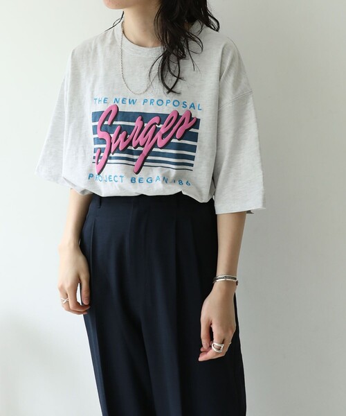 FREAK'S STORE（フリークスストア）の「Surgesカラーロゴ半袖Tシャツ（Tシャツ/カットソー・レディース・オフホワイト/杢グレー/ブラック・ﾌﾘ-）」の15枚目の写真