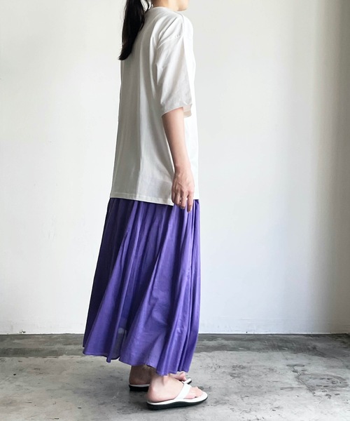 COMMON WARE（コモンウェアー）の「COMMONWARE:CTN LOOSE FIT PKT TEE S/S 天竺ルーズフィットポケットTEE（Tシャツ/カットソー・レディース・ホワイト/ブラック/ベージュ/グレー/サックスブルー/グリーン・M/L/XL）」の22枚目の写真