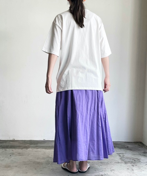 COMMON WARE（コモンウェアー）の「COMMONWARE:CTN LOOSE FIT PKT TEE S/S 天竺ルーズフィットポケットTEE（Tシャツ/カットソー・レディース・ホワイト/ブラック/ベージュ/グレー/サックスブルー/グリーン・M/L/XL）」の21枚目の写真