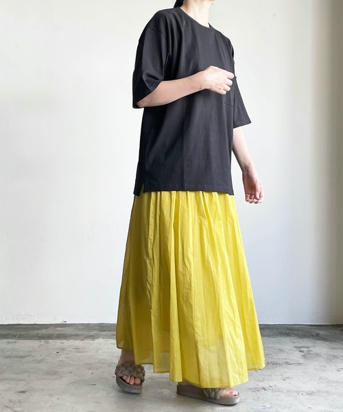 COMMON WARE（コモンウェアー）の「COMMONWARE:CTN LOOSE FIT PKT TEE S/S 天竺ルーズフィットポケットTEE（Tシャツ/カットソー・レディース・ホワイト/ブラック/ベージュ/グレー/サックスブルー/グリーン・M/L/XL）」の19枚目の写真