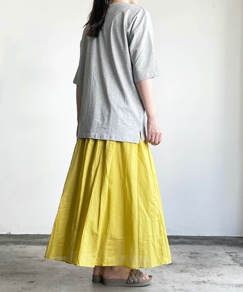 COMMON WARE（コモンウェアー）の「COMMONWARE:CTN LOOSE FIT PKT TEE S/S 天竺ルーズフィットポケットTEE（Tシャツ/カットソー・レディース・ホワイト/ブラック/ベージュ/グレー/サックスブルー/グリーン・M/L/XL）」の16枚目の写真