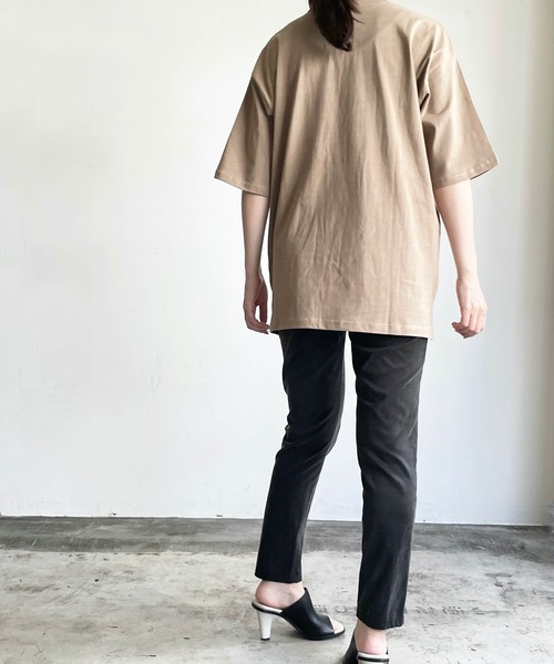 COMMON WARE（コモンウェアー）の「COMMONWARE:CTN LOOSE FIT PKT TEE S/S 天竺ルーズフィットポケットTEE（Tシャツ/カットソー・レディース・ホワイト/ブラック/ベージュ/グレー/サックスブルー/グリーン・M/L/XL）」の13枚目の写真