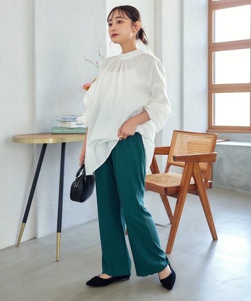 ローヘン　裾リブパンツリブ　ネイビー ローヘン 裾リブパンツリブ ネイビー