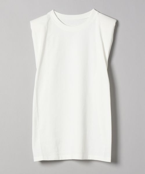 JEANASIS(ジーナシス)の「ショルダーパッドNS/288343(Tシャツ/カットソー・レディース・チャコールグレー/オフホワイト/ピンク・FREE)」の2枚目の写真