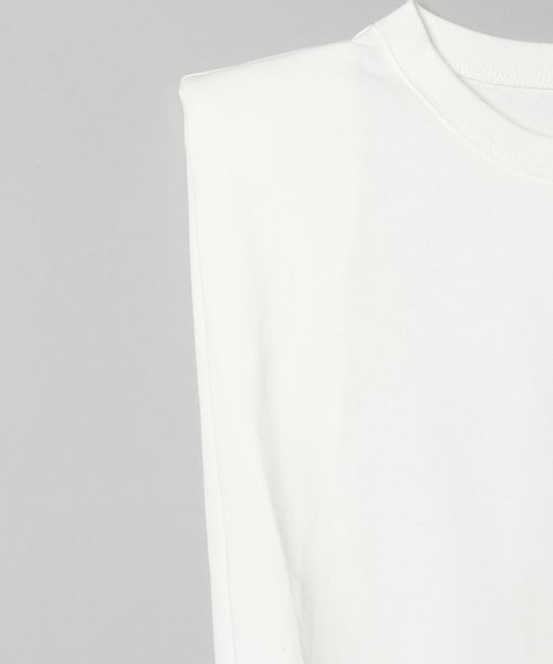 JEANASIS(ジーナシス)の「ショルダーパッドNS/288343(Tシャツ/カットソー・レディース・チャコールグレー/オフホワイト/ピンク・FREE)」の7枚目の写真