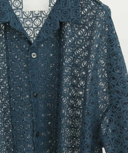 URBAN RESEARCH(アーバンリサーチ)の「URBAN RESEARCH iD レースオープンカラーシャツ(シャツ/ブラウス・メンズ・ブラック/グリーン系その他/ブルー系その他・MEDIUM/LARGE)」の20枚目の写真