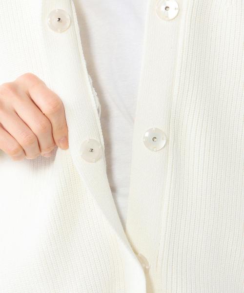 UNITED ARROWS（ユナイテッドアローズ）の「UAB C/PE 7G アゼ Vネック ロングカーディガン ◆（カーディガン/ボレロ・レディース・オフホワイト/ブラック・フリー）」の11枚目の写真