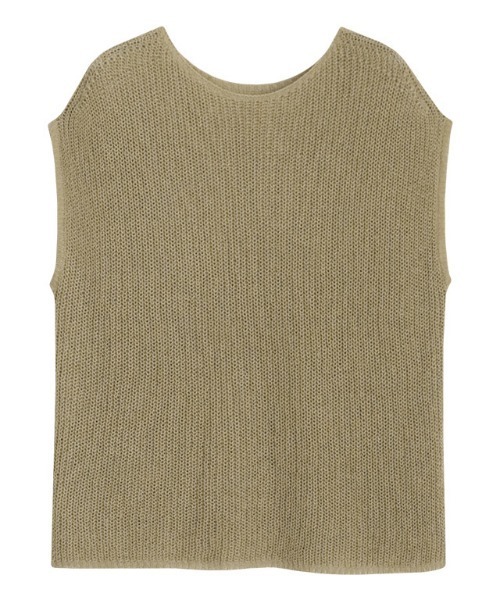 RASW（ラス）の「[RASW] リネン混ローゲージフレンチメッシュニット（ニット/セーター・レディース・オフホワイト/ブラック/ベージュ・M/L）」の6枚目の写真