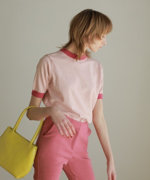 AMAIL(アマイル)の「Colorful sandwich cloth(Tシャツ/カットソー・レディース・ホワイト/ピンク/グリーン・FREE)」の4枚目の写真