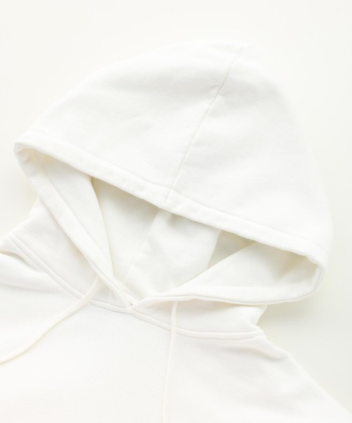 X-girl（エックスガール）の「BLOCK LOGO SWEAT HOODIE（パーカー・レディース・ホワイト/パープル/チャコール・S/M/L/XL）」の14枚目の写真