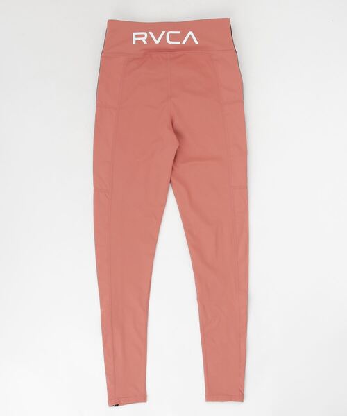 RVCA(ルーカ)の「RVCA/ルーカ 水陸両用/ハイウエスト サイドテープ柄フィットネスレギンス /セットアップ対応 BC043-868(レギンス/スパッツ・レディース・ブラック/ピンク・S/M)」の10枚目の写真