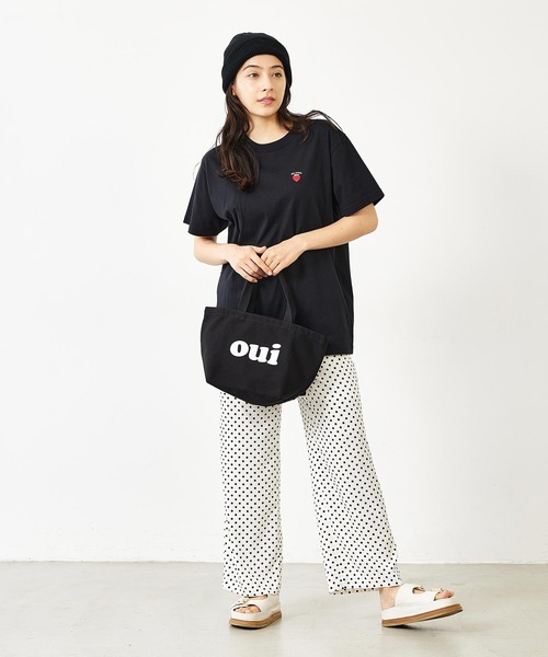 MILKFED.（ミルクフェド）の「OUI WIDE LUNCH TOTE/ランチトート/ ミニトートバッグ（トートバッグ・レディース・ホワイト/ブラック/レッド・ONE SIZE）」の19枚目の写真