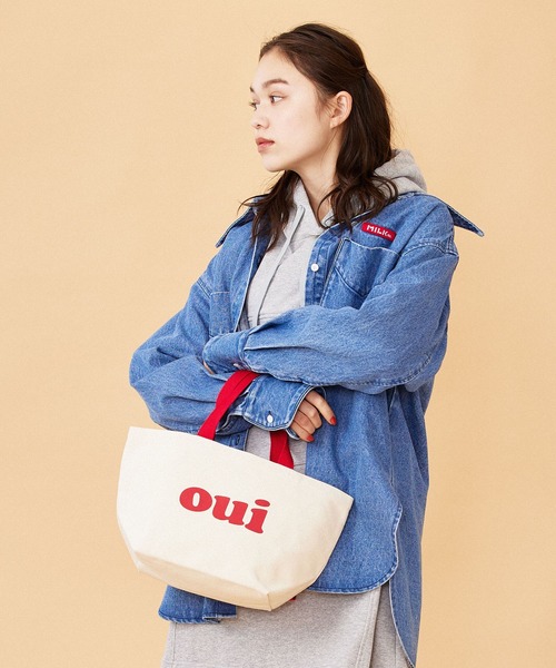 MILKFED.（ミルクフェド）の「OUI WIDE LUNCH TOTE/ランチトート/ ミニトートバッグ（トートバッグ・レディース・ホワイト/ブラック/レッド・ONE SIZE）」の14枚目の写真