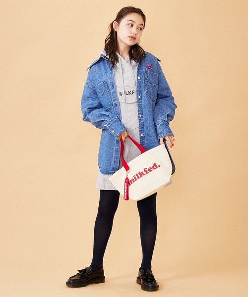 MILKFED.（ミルクフェド）の「OUI WIDE LUNCH TOTE/ランチトート/ ミニトートバッグ（トートバッグ・レディース・ホワイト/ブラック/レッド・ONE SIZE）」の15枚目の写真