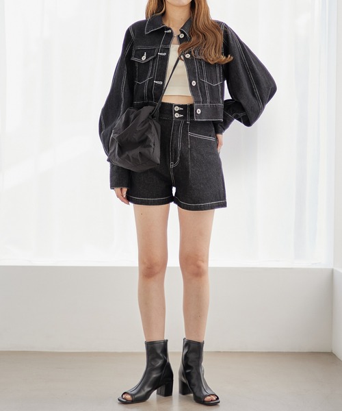 Heather(ヘザー)の「中綿ミニショルダー 123305(ショルダーバッグ・レディース・ブラック/オフホワイト・ONE SIZE)」の4枚目の写真