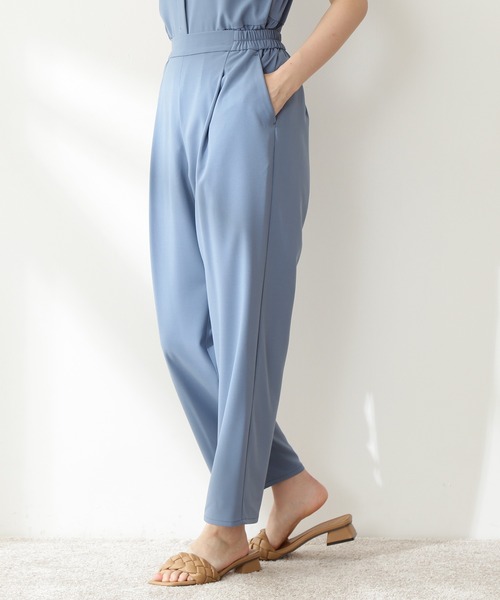 N.（N. Natural Beauty Basic）（エヌエヌナチュラルビューティーベーシック）の「◆バンドカラーペプラムセットアップ（ワンピース・レディース・ネイビー/モカ/ナチュラル/ブルー・MEDIUM）」の17枚目の写真