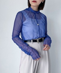 PAGEBOY | シアーギャザータートル(Tシャツ/カットソー)