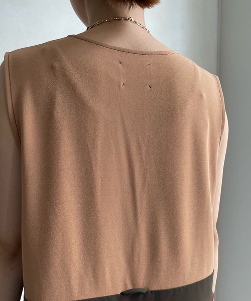 DouDou（ドゥドゥ）の「【WEB限定】スリーカラーキーネックジャンスカ（ジャンパースカート・レディース・ブラウン/カーキ・FREE）」の12枚目の写真