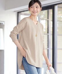 ラウンドヘムニットチュニック