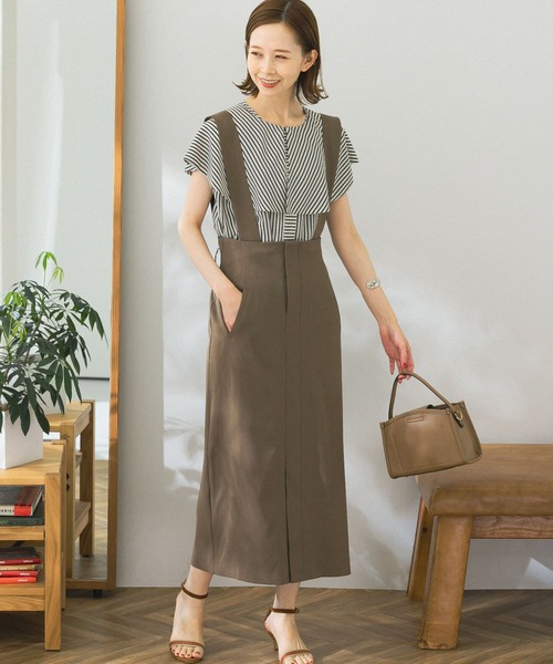 URBAN RESEARCH ROSSO WOMEN（アーバンリサーチ　ロッソ）の「マルチWAYロングタイトスカート（スカート・レディース・ブラック/モカ・38/36）」の4枚目の写真