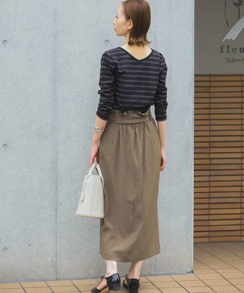 URBAN RESEARCH ROSSO WOMEN（アーバンリサーチ　ロッソ）の「マルチWAYロングタイトスカート（スカート・レディース・ブラック/モカ・38/36）」の11枚目の写真