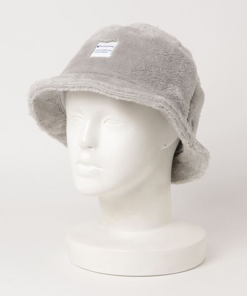 Champion(チャンピオン)の「【Champion/チャンピオン】フワフワ モコモコ ボアバケットハット(ハット・メンズ・ブラック/ブラウン/グレー/ピンク/オフホワイト/ライトブラウン・FREE)」の3枚目の写真