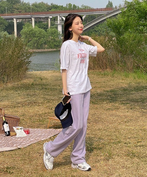SONA(ソナ)の「SONYUNARA NEW英文プリントTシャツ(Tシャツ/カットソー・レディース・ホワイト/ライトグレー/ダークグレー・FREE)」の9枚目の写真