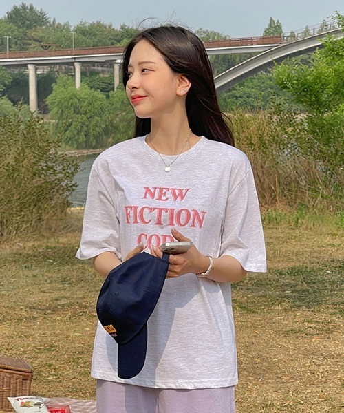SONA(ソナ)の「SONYUNARA NEW英文プリントTシャツ(Tシャツ/カットソー・レディース・ホワイト/ライトグレー/ダークグレー・FREE)」の19枚目の写真