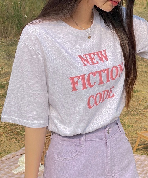 SONA(ソナ)の「SONYUNARA NEW英文プリントTシャツ(Tシャツ/カットソー・レディース・ホワイト/ライトグレー/ダークグレー・FREE)」の5枚目の写真