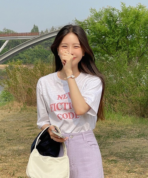 SONA(ソナ)の「SONYUNARA NEW英文プリントTシャツ(Tシャツ/カットソー・レディース・ホワイト/ライトグレー/ダークグレー・FREE)」の21枚目の写真