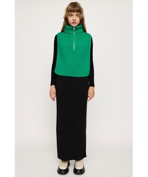 ミラノリブスカート ニットスカート グリーン、オレンジ2点 SLY（スライ）の「MILANO RIB KNIT SK ミラノリブ ニットスカート