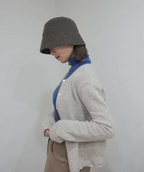 Reurie'（レウリィ）の「ニットバケットハット（ハット・レディース・ブラウン/ベージュ・FREE）」の18枚目の写真