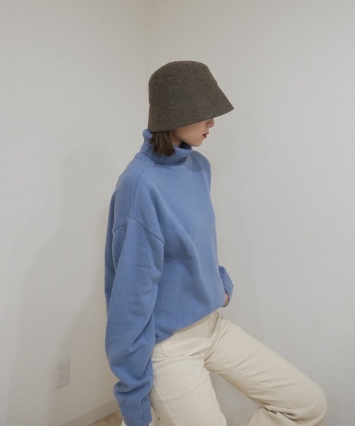 Reurie'（レウリィ）の「ニットバケットハット（ハット・レディース・ブラウン/ベージュ・FREE）」の12枚目の写真