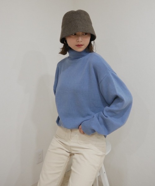 Reurie'（レウリィ）の「ニットバケットハット（ハット・レディース・ブラウン/ベージュ・FREE）」の13枚目の写真