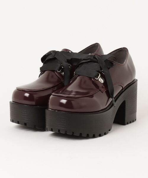 YOSUKE（ヨースケ）の「YOSUKE / ヨースケ厚底レースアップシューズ（その他シューズ・レディース・ブラック/アイボリー/ワイン・M/L/LL/S）」の3枚目の写真