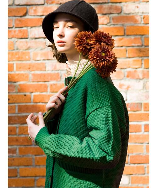 Lugnoncure（ルノンキュール）の「ハイネックシアートップス（ニット/セーター・レディース・ブラック/ブルー/グリーン/キナリ・ﾌﾘ-）」の21枚目の写真