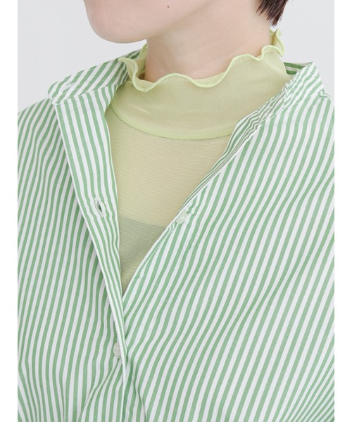 Lugnoncure（ルノンキュール）の「ハイネックシアートップス（ニット/セーター・レディース・ブラック/ブルー/グリーン/キナリ・ﾌﾘ-）」の4枚目の写真