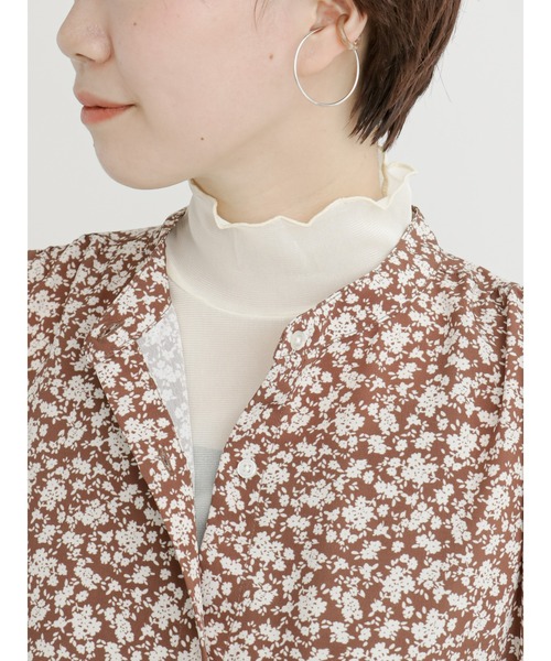 Lugnoncure（ルノンキュール）の「ハイネックシアートップス（ニット/セーター・レディース・ブラック/ブルー/グリーン/キナリ・ﾌﾘ-）」の2枚目の写真