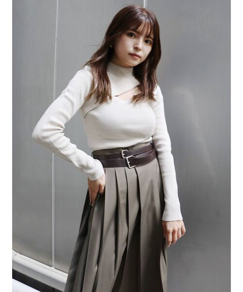 MURUA(ムルーア)の「ワイドプリーツスカート(スカート・レディース・カーキ/その他1/ブラック・1/2)」の19枚目の写真