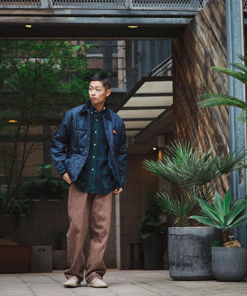 UNIVERSAL OVERALL（ユニバーサルオーバーオール）の「UNIVERSAL OVERALL × BEAMS / 別注 キルティング カバーコーチ ジャケット（ブルゾン・メンズ・ブラック/オリーブ/ネイビー・SMALL/MEDIUM/LARGE/X-LARGE）」の4枚目の写真