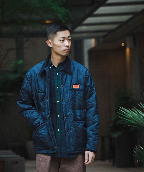 UNIVERSAL OVERALL（ユニバーサルオーバーオール）の「UNIVERSAL OVERALL × BEAMS / 別注 キルティング カバーコーチ ジャケット（ブルゾン・メンズ・ブラック/オリーブ/ネイビー・SMALL/MEDIUM/LARGE/X-LARGE）」の7枚目の写真