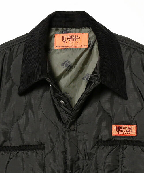 UNIVERSAL OVERALL（ユニバーサルオーバーオール）の「UNIVERSAL OVERALL × BEAMS / 別注 キルティング カバーコーチ ジャケット（ブルゾン・メンズ・ブラック/オリーブ/ネイビー・SMALL/MEDIUM/LARGE/X-LARGE）」の16枚目の写真