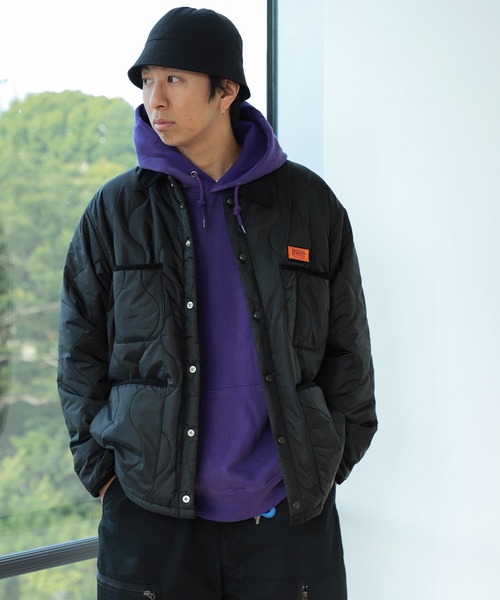 UNIVERSAL OVERALL（ユニバーサルオーバーオール）の「UNIVERSAL OVERALL × BEAMS / 別注 キルティング カバーコーチ ジャケット（ブルゾン・メンズ・ブラック/オリーブ/ネイビー・SMALL/MEDIUM/LARGE/X-LARGE）」の22枚目の写真