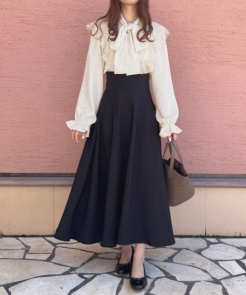 apres jour（アプレジュール）の「レース×ボウタイブラウス【ZOZOTOWN限定アイテム】（シャツ/ブラウス・レディース・アイボリー/オフホワイト/ブラック・X-LARGE/フリー）」の8枚目の写真