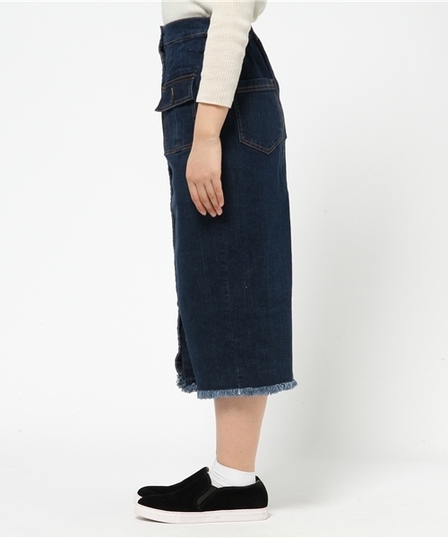 GIORDANO（ジョルダーノ）の「[GIORDANO]フロントボタンデニムスカート（スカート・レディース・インディゴブルー/ネイビー・FREE）」の11枚目の写真