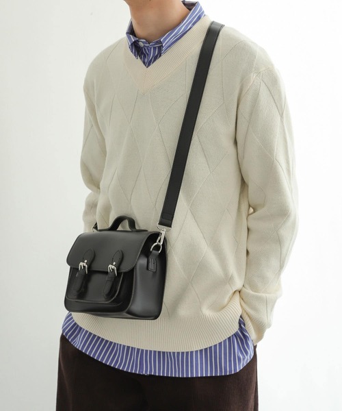 SENSE OF PLACE by URBAN RESEARCH(センスオブプレイスバイアーバンリサーチ)の「ダイヤガラVネックセーター(ニット/セーター・メンズ・チャコールグレー/パープル/アイボリー・MEDIUM/LARGE)」の1枚目の写真