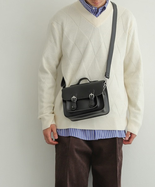 SENSE OF PLACE by URBAN RESEARCH(センスオブプレイスバイアーバンリサーチ)の「ダイヤガラVネックセーター(ニット/セーター・メンズ・チャコールグレー/パープル/アイボリー・MEDIUM/LARGE)」の5枚目の写真