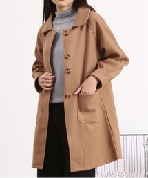 BLANC FICELLE | ラウンドネック ステンカラーコート(ステンカラーコート)